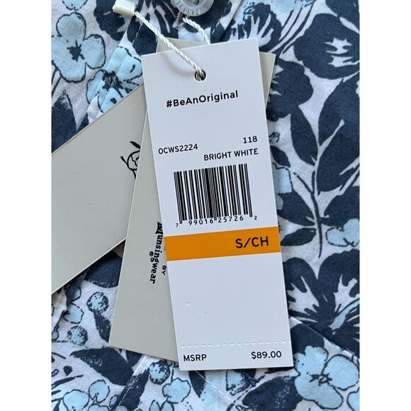 NWT Penguin White Blue Floral Long Sleeve Button Up Shirt Top Mens Size Small - Picture 5 of 10